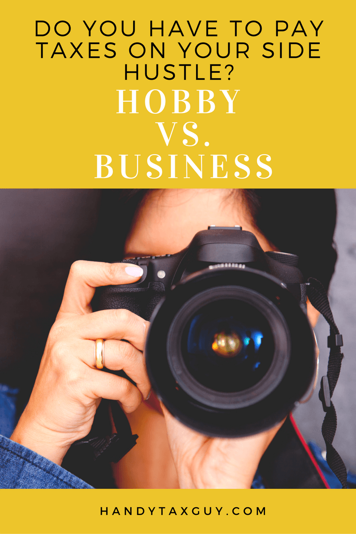 Is it a hobby or business? You may have to pay taxes. Photographer taking photo with digital camera.