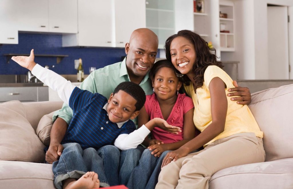 Child Tax Credit with happy black family